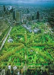 Photo:  Aerial view of Melbourne's Fitzroy Gardens